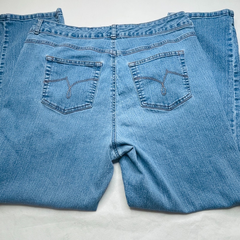 Just My Size JMS Skinny Jeans Womens 18W M Plus Size Blue Stretch Denim Casual - Picture 12 of 14